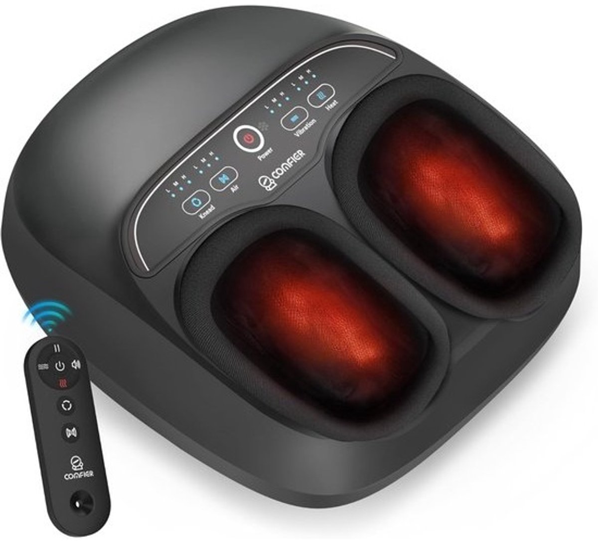 Voetmassageapparaat - Zwart - Elektrische Shiatsu Massage met Warmte - 3 Intensiteitsniveaus - Voor Vermoeide Voeten