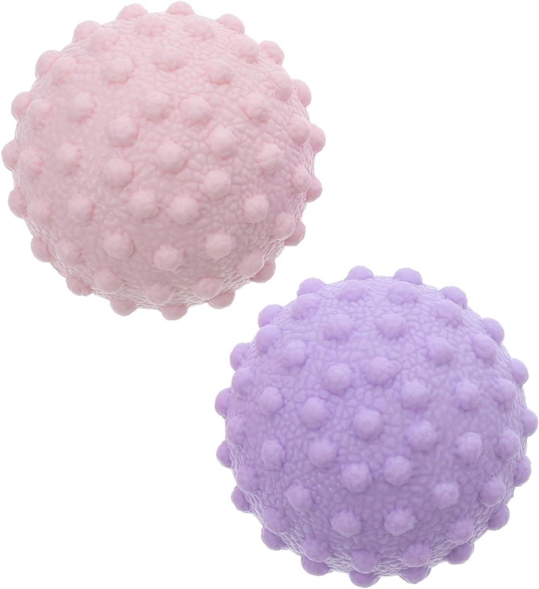 Massageballen Set - Spierontspanning Tools - Fitness en Yoga - Robuust Siliconen Materiaal - 4.9 cm Doorsnede - Roze en Paars
