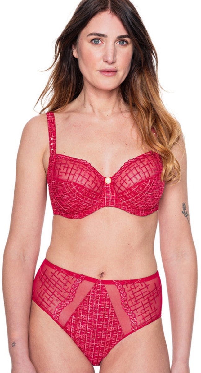 Louisa Bracq Tweegy Full Cup BH Rouge A Levres - Rood/Goud