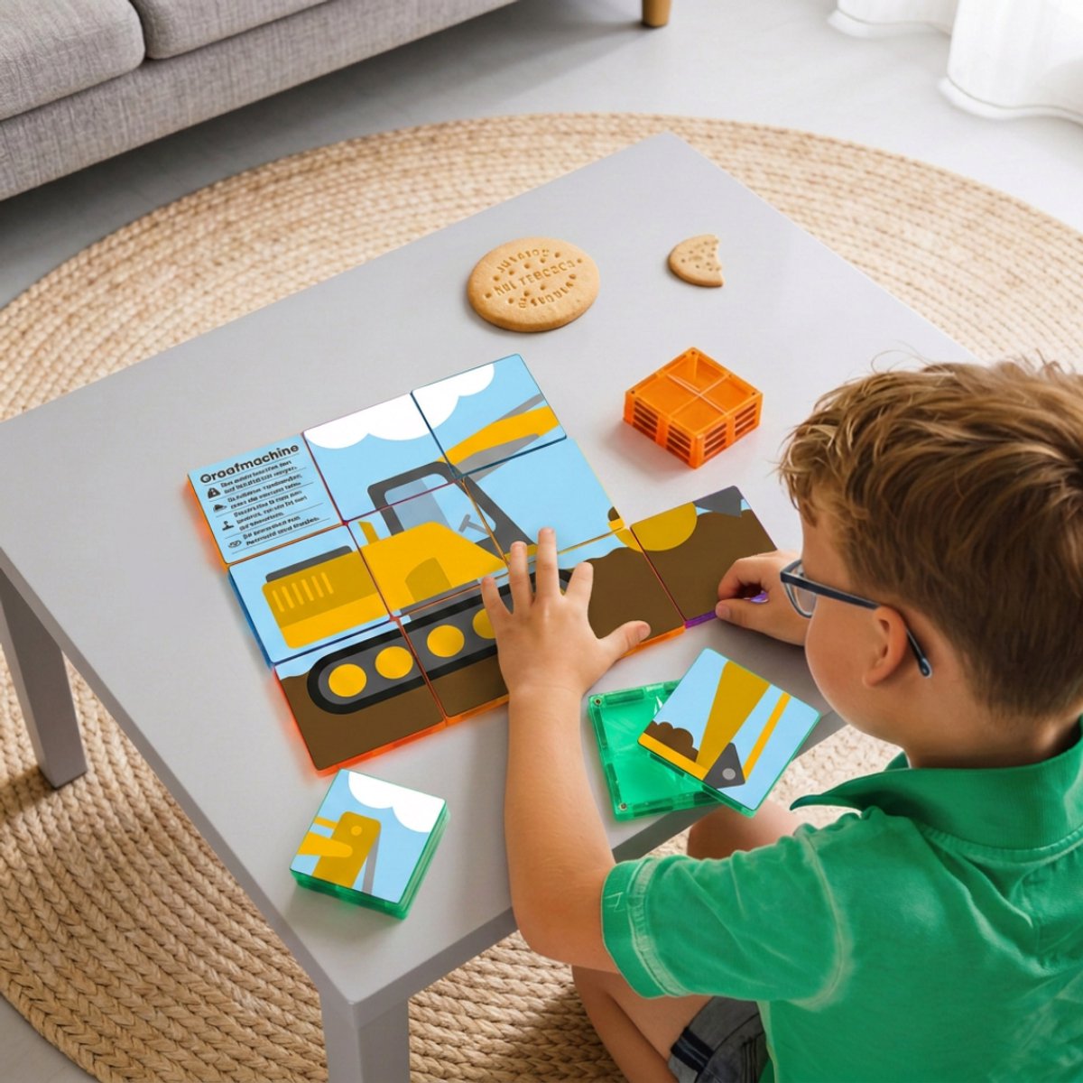 Coblo – Magnetic Tiles Toppers – Transport 60 stuks - Uitbreiding voor Magnetische tegels – Magnetisch speelgoed - Vanaf 3 jaar — afbeelding 3
