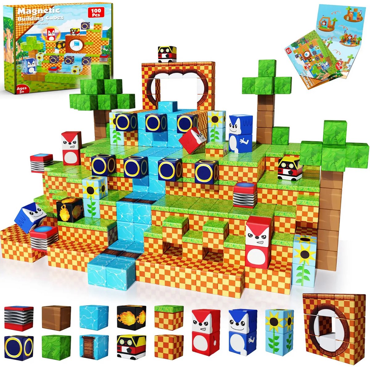VONKELIOS®Magnetische bouwblokken | Creatieve constructieset voor peuters, educatief Montessori‑speelgoed, kinderspeelgoed, perfect cadeau