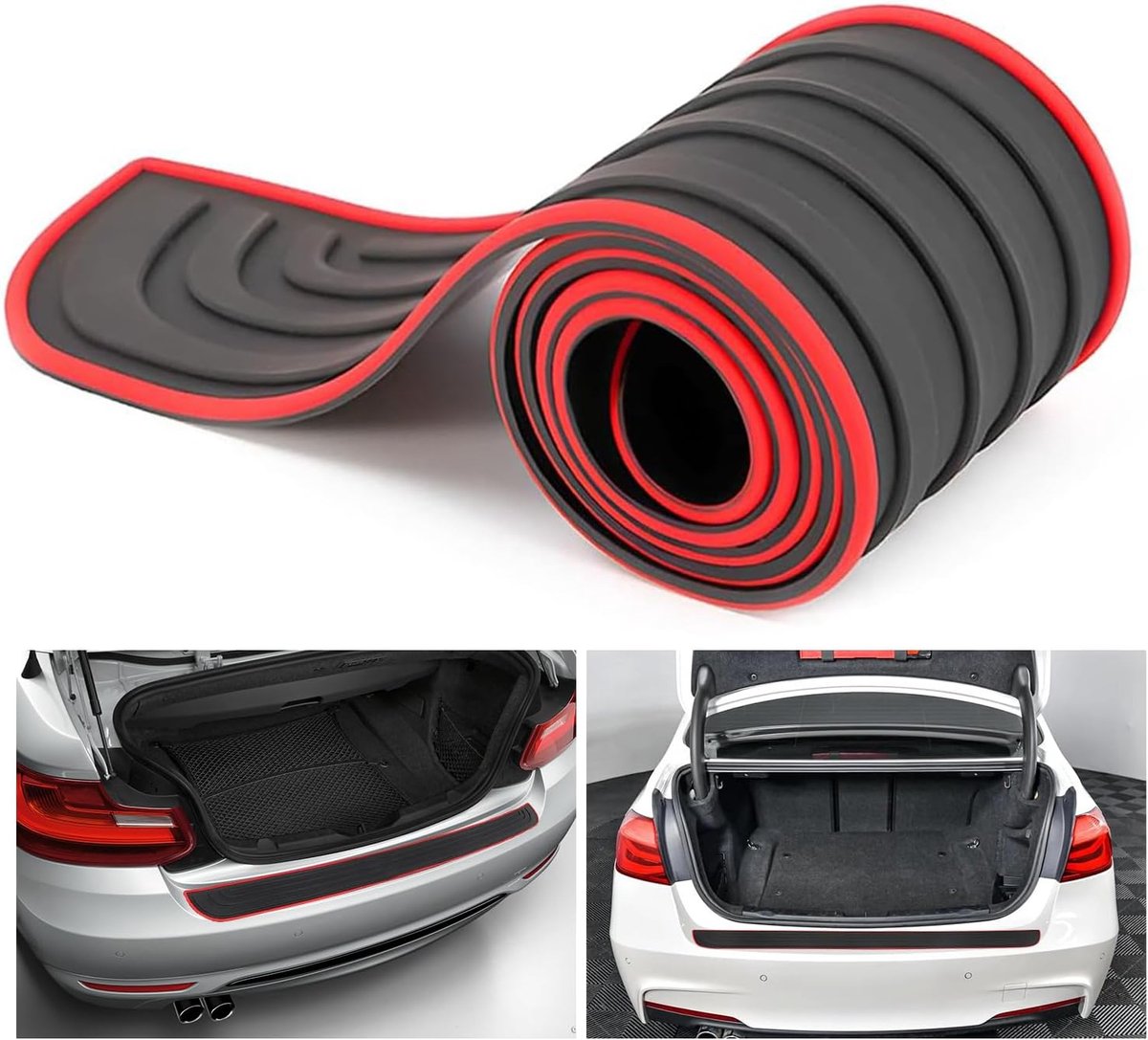 Achterklep Bumperbeschermer Auto - Kofferbak Bescherming - Beschermlijst Achterbumper - Bescherm Strip Kofferbak - Kofferbak Beschermer - Zelfklevende Kofferbak Bumperbeschermer - Krasbestendig & Antislip - Universeel - 7x90cm