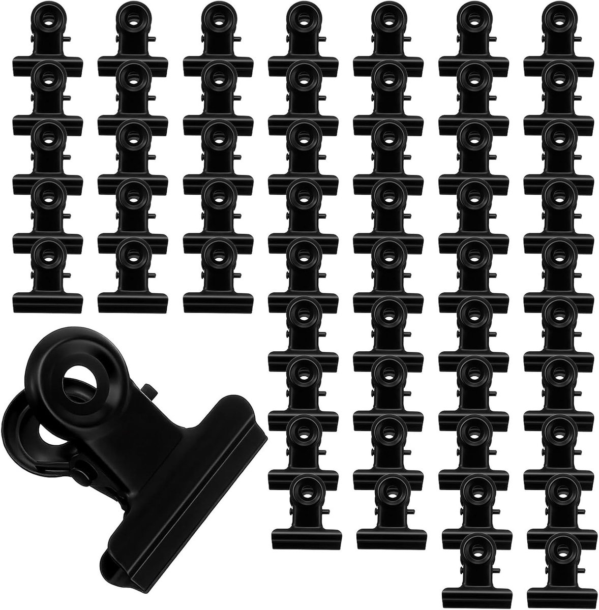 50 Stuks Kleine Bulldog Paperclips, 22 mm, Multifunctionele Metalen Clips voor Foto's, Ambachten en Organisatie
