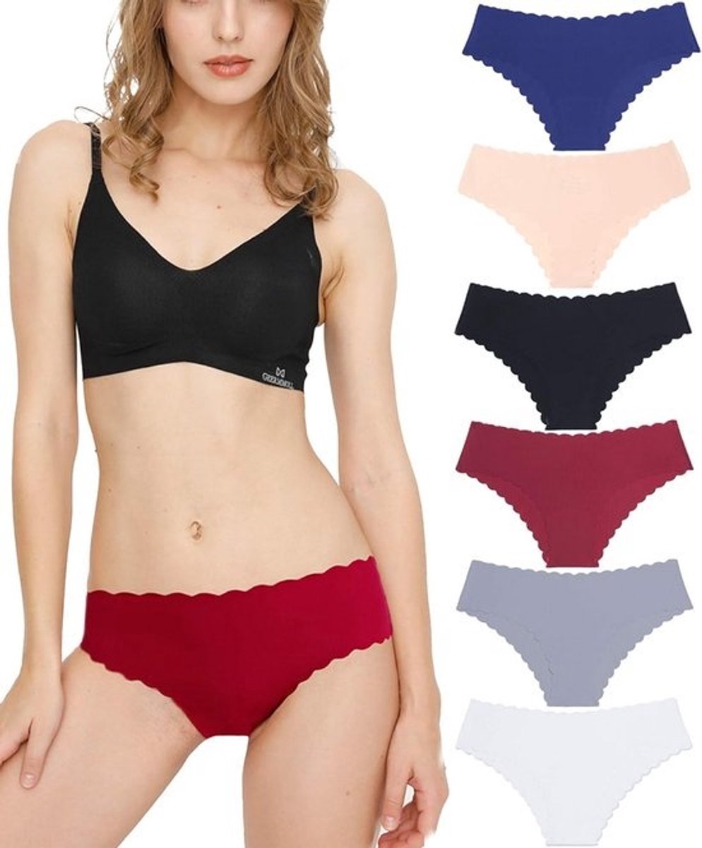 Naadloze Dames Onderbroek 3/6 Pack - Comfortabele Microfiber Hipster Stripes