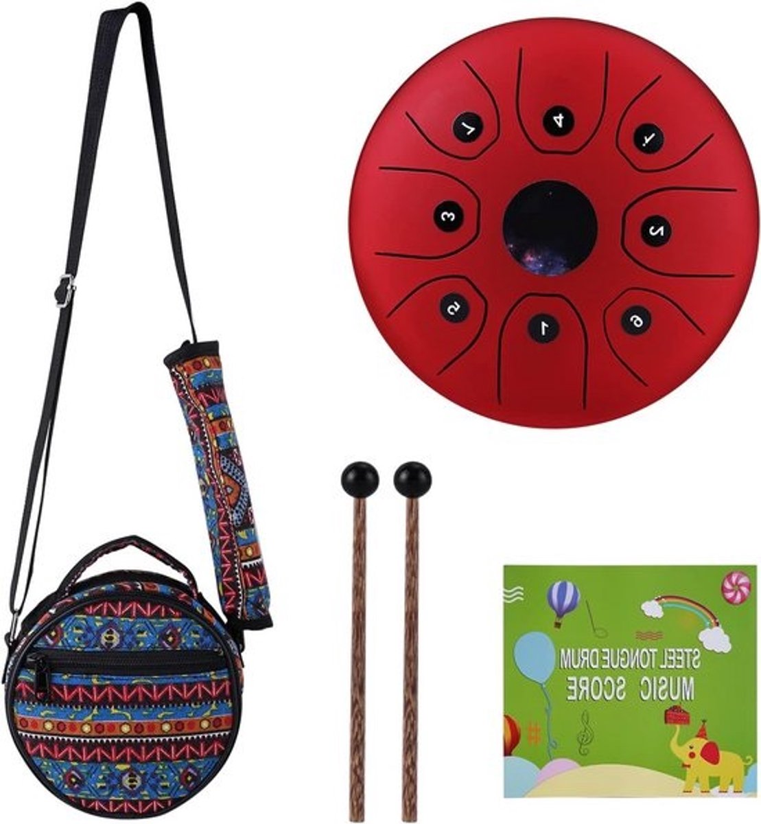 Mini Tong Drum 5.5 Inch 8 Tonen C Key Handpan Drum voor Meditatie en Muziekonderwijs