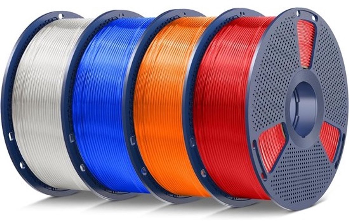 4 kg TPU 3D-printerfilamentpakket - 95A flexibele filament - 1,75 mm - hoogwaardig en snel - 4 spools