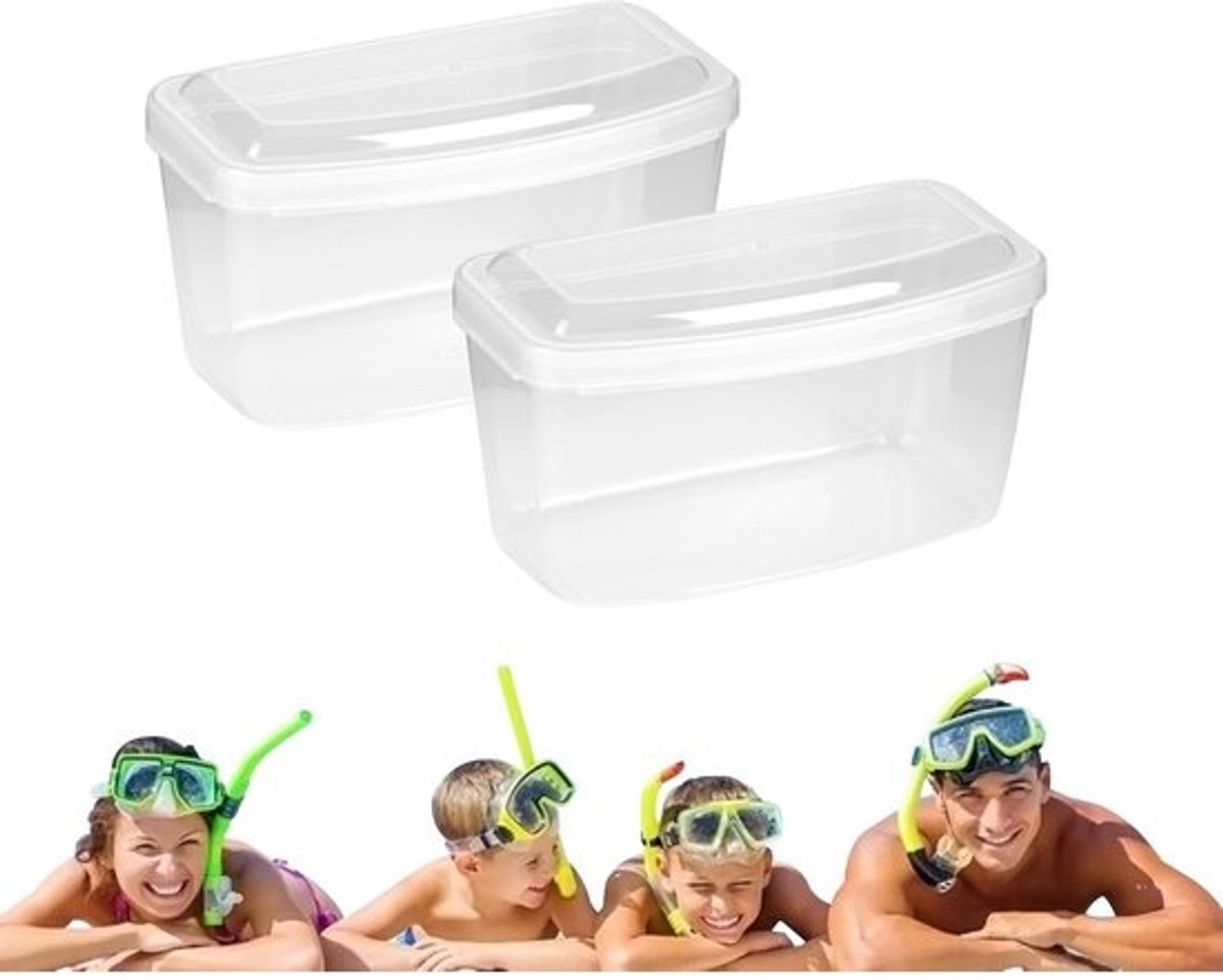 2x Duikbril Opbergdoos - Beschermende Case voor Zwembril en Snorkelmasker