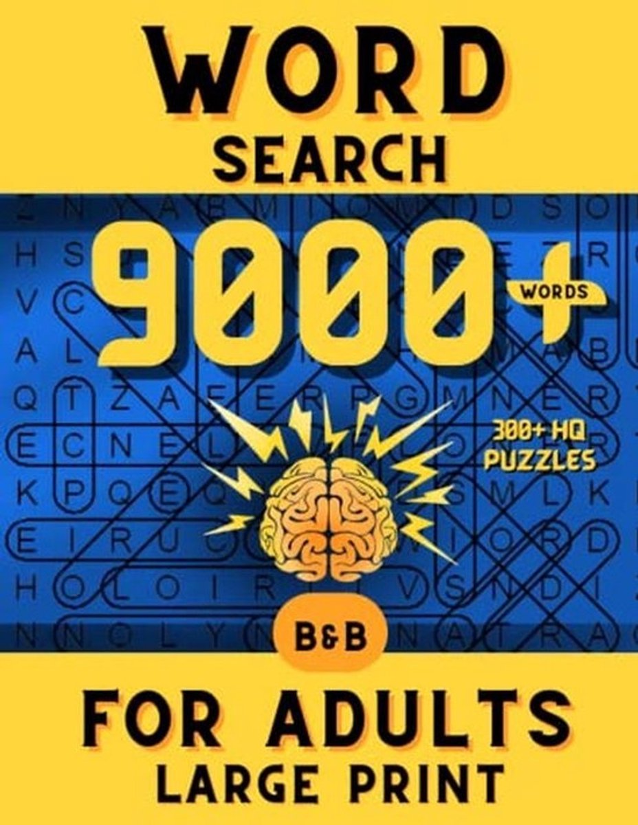 Grote Print Woordzoeker Voor Volwassenen: 300+ Hoge Kwaliteit Puzzels