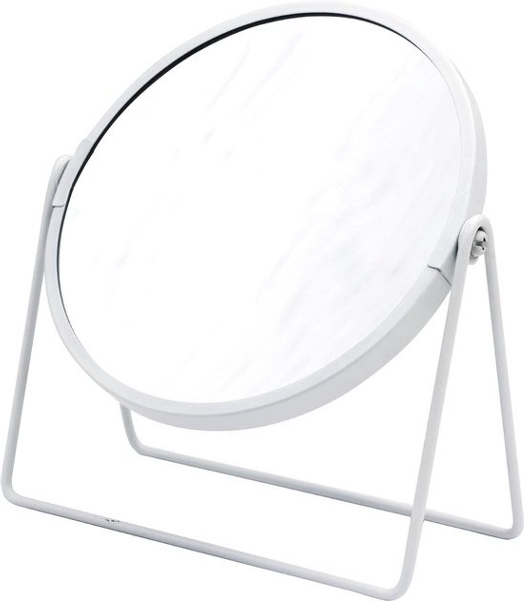 Staande Make-up Spiegel met 5x Vergroting - Zoemer - Modern Wit Model