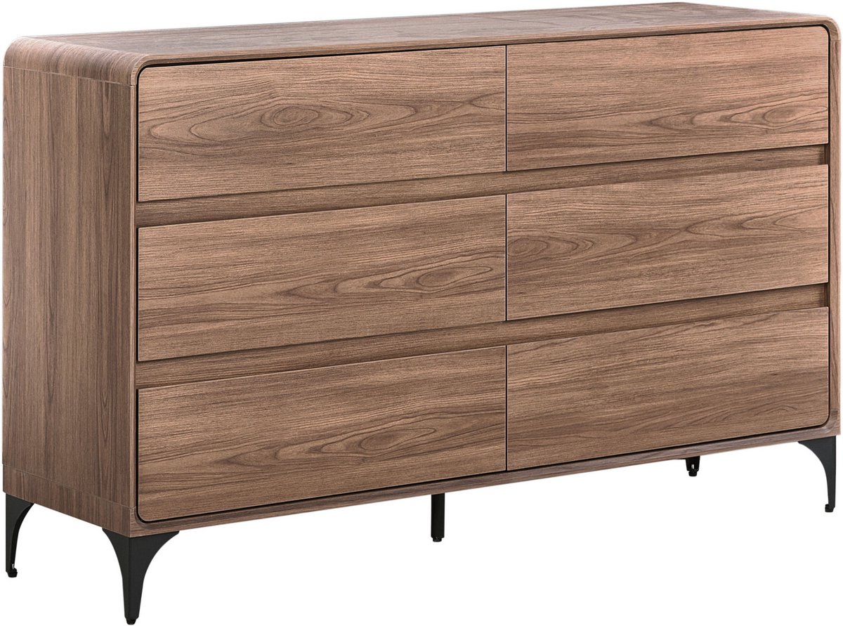 COWELL - Ladekast 6 lades - Donkerbruin - MDF