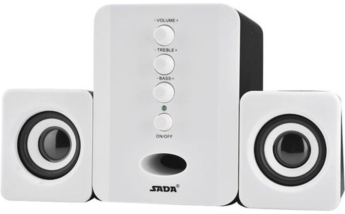 2.1 bekabelde luidspreker met subwoofer voor PC en laptop - Beste geluidskwaliteit