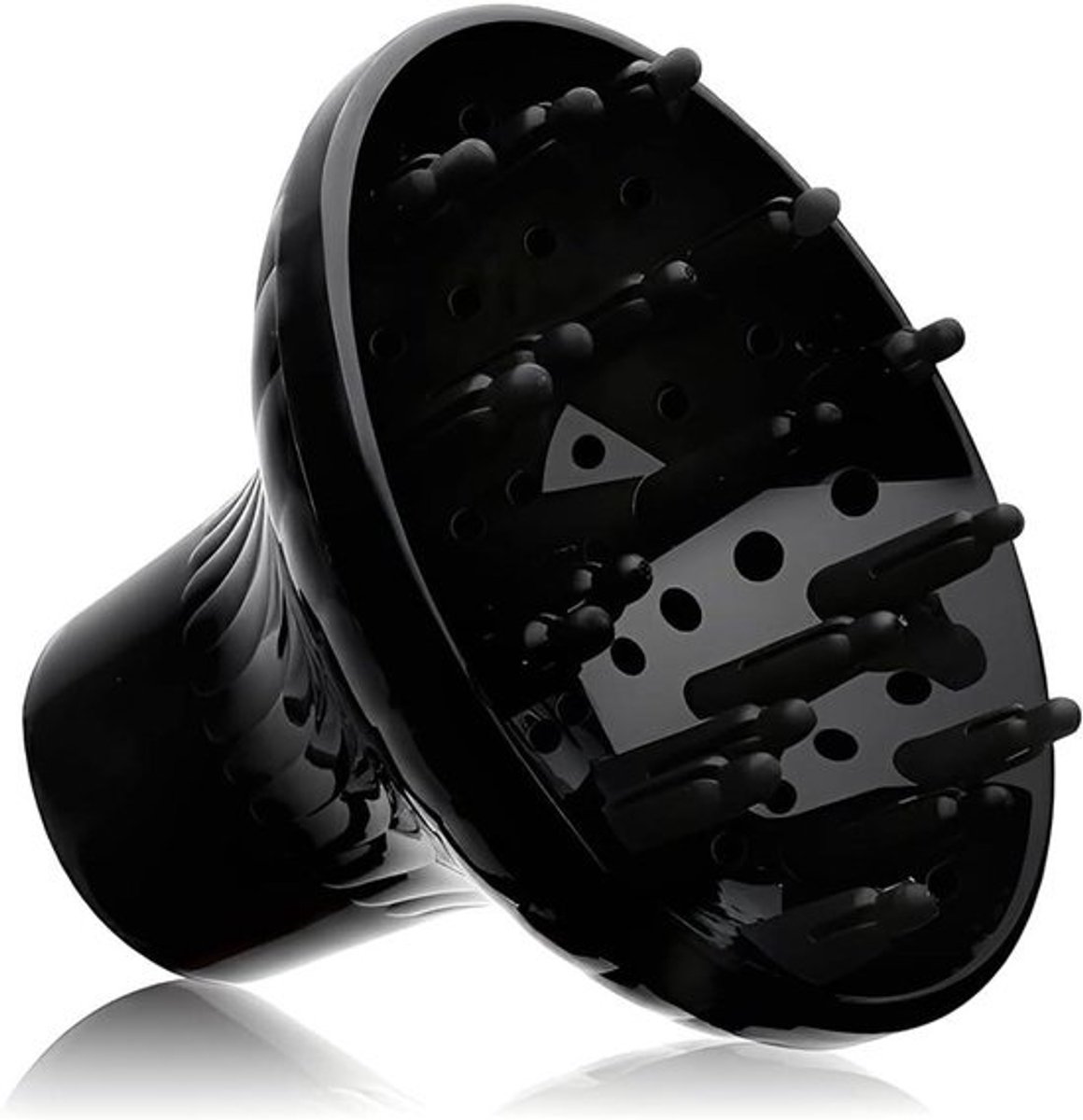 Haardroger Diffuser - Krullen Versterker - Krullend Haar Stylen - Universele Pasvorm - 40-48 cm - Zwart