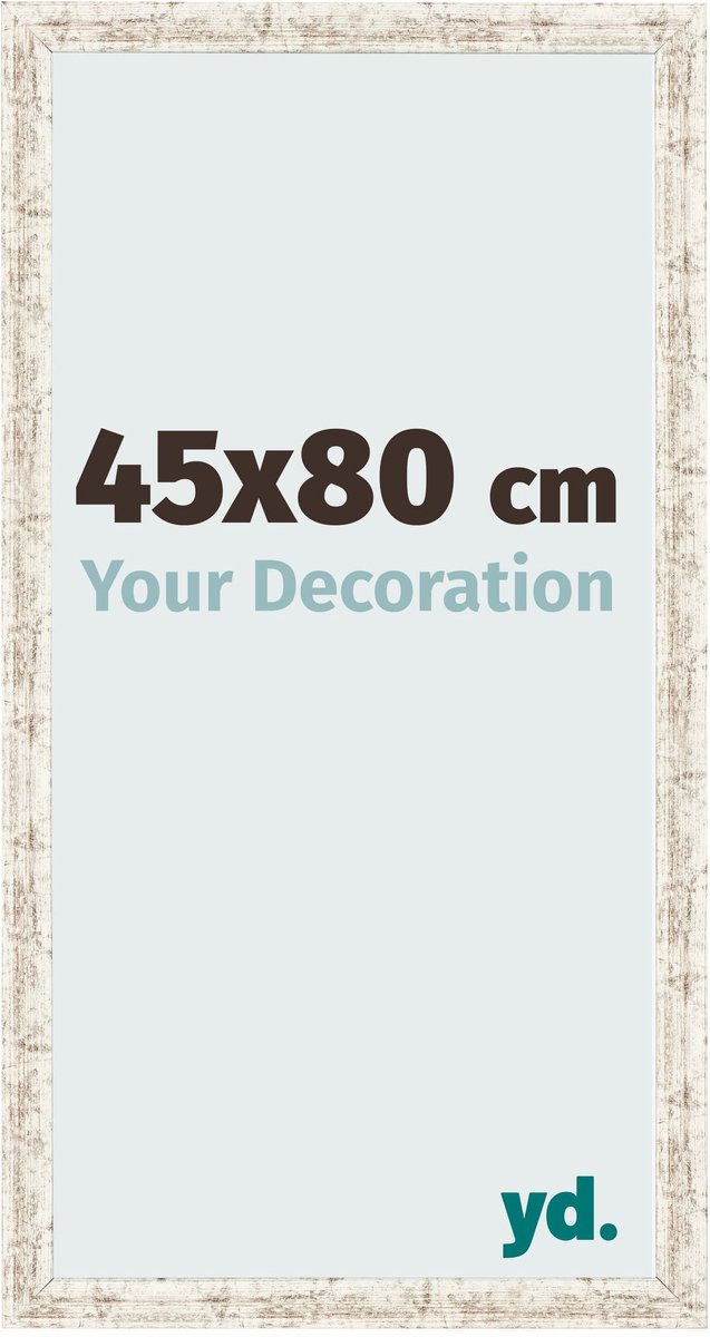 Your Decoration - Fotolijst 45x80 cm - MDF - Wit Vintage - Bologna