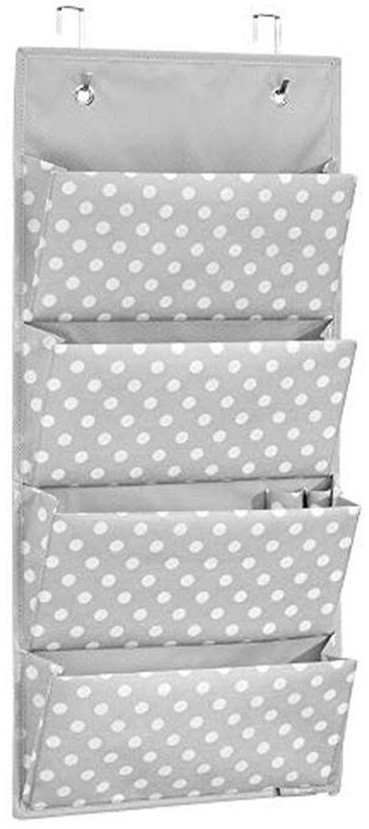 Hanging storage organizer with four large pockets for baby shoes, clothes, and toys - ideal for children's rooms, baby rooms, and playrooms — afbeelding 2