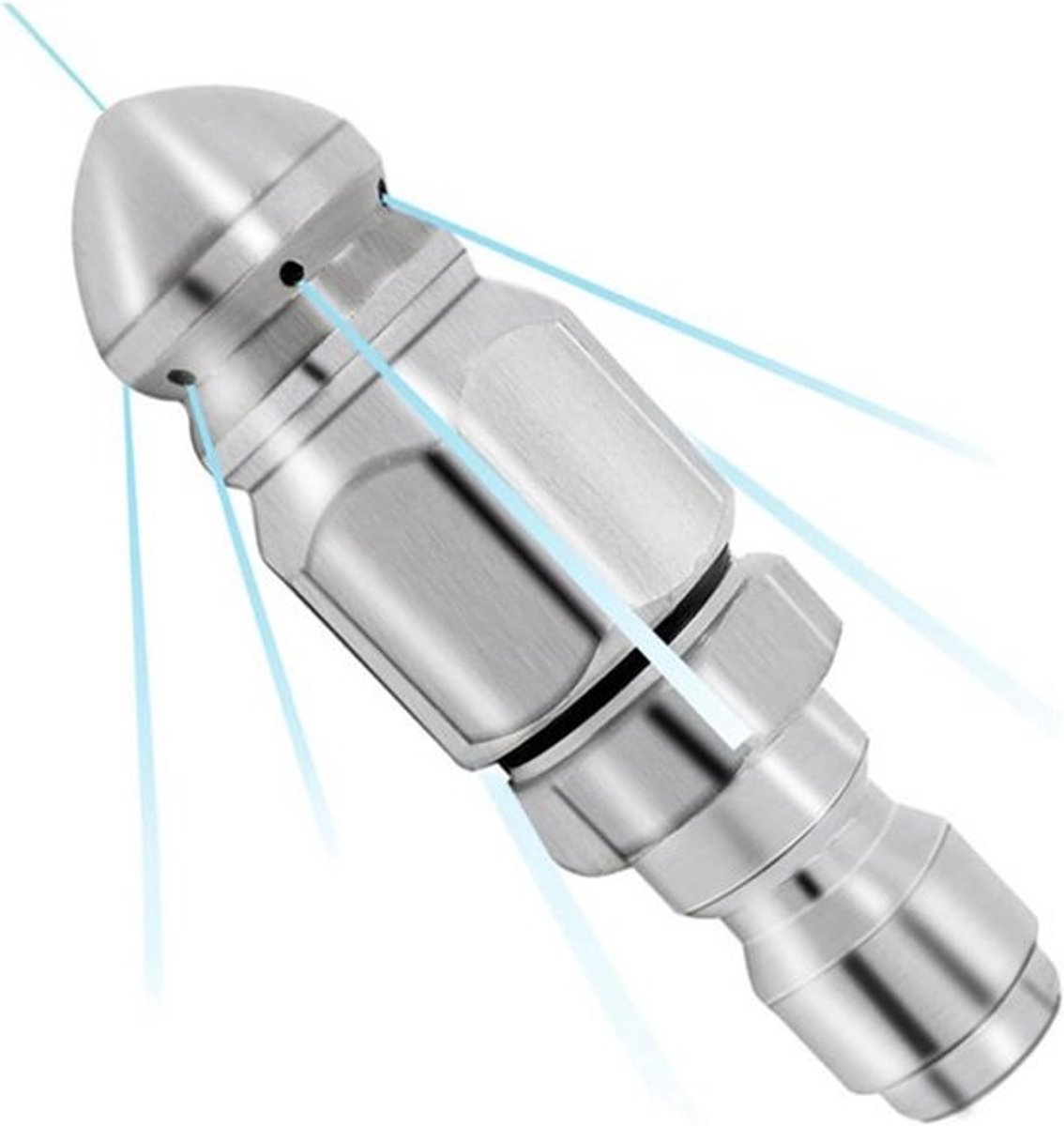 Hogedrukreiniger rioliersproeier - roestvrij staal afvoer Reiniger met 1/4 inch quick coupling - krachtige buizen ontstopper tot 5000 PSI