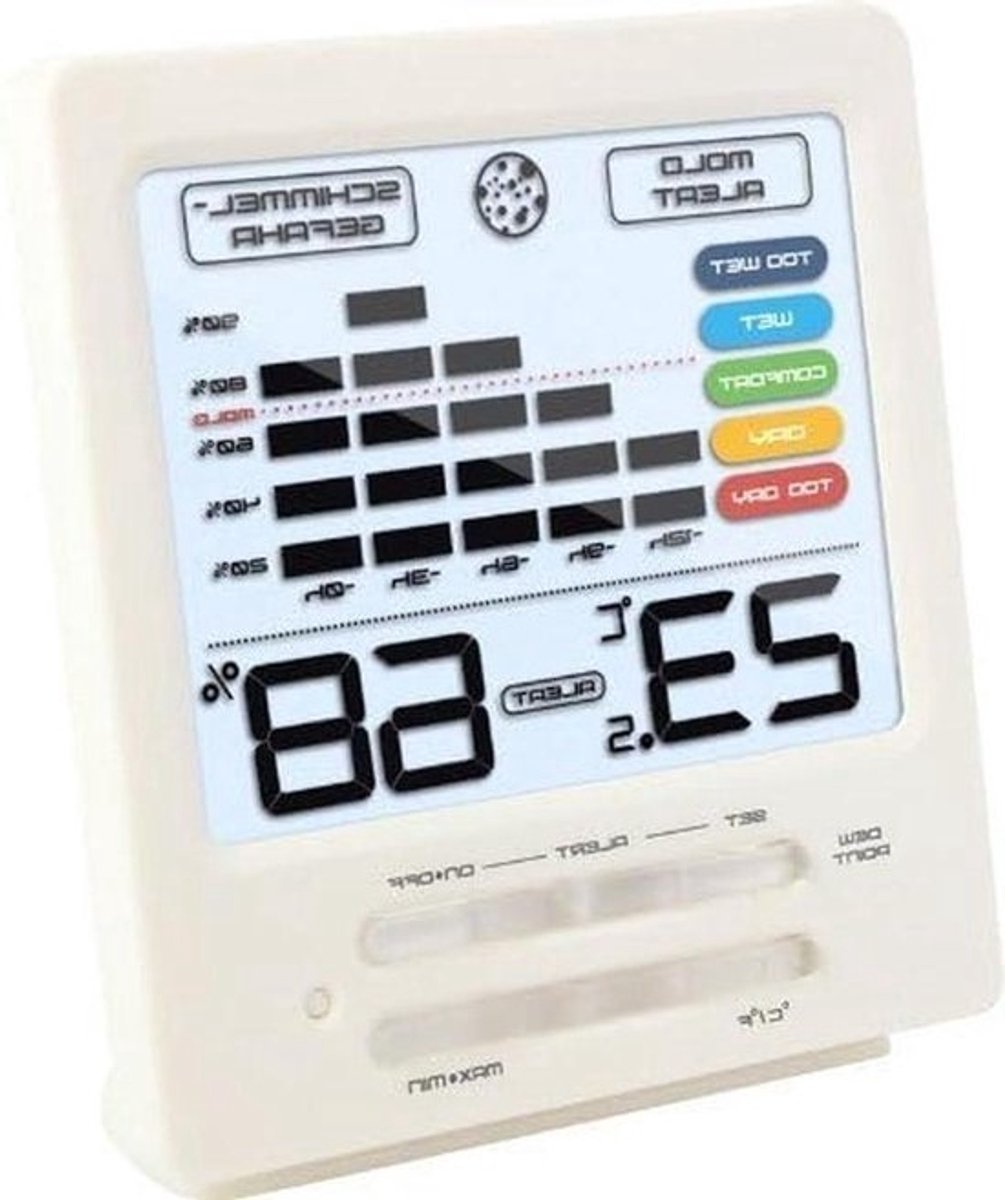 Weerstation - Weercomputer Binnen - Thuis Weer Monitoren - Schimmelalarm Functie - 13.5 x 10.5 x 5.5 cm - Wit