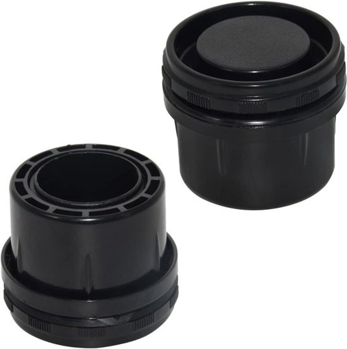 Verstelbare Meubeldoppen - Nivelleringsvoetjes Bodemdopjes - Meubels Stabiliseren - Voor Ronde Buizen - 50 mm - Zwart