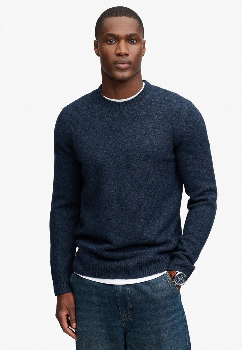 Superdry - Geborstelde Kabel Mouw Trui - Heren - Sweaters