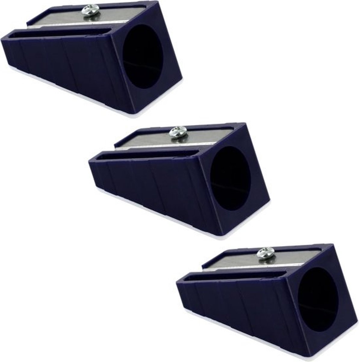 Puntenslijper voor dikke potloden tot 17 mm - Set van 3 blauwe speciale puntenslijpers