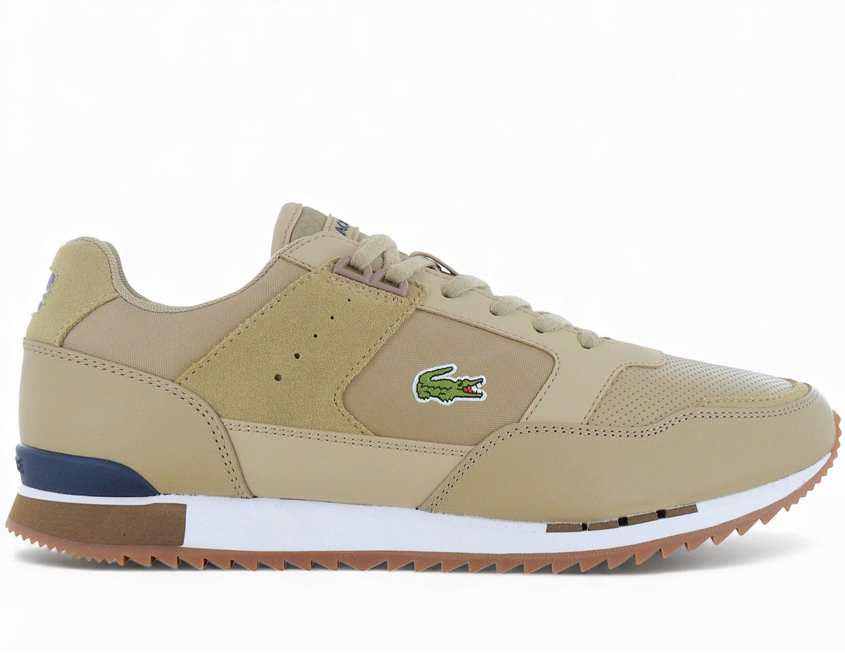 LACOSTE Partner Piste 222 - Heren Sneakers Schoenen Bruin 744SMA0051524 , Maat: EU 39.5 UK 6
