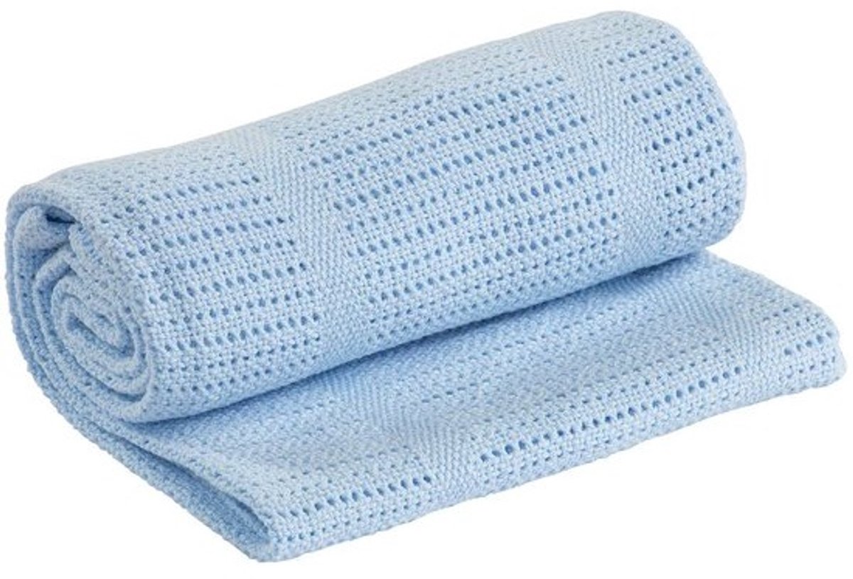 Cellulaire deken voor tweepersoonsbed - omkeerbaar en warm - 1 stuk - katoen - 230 x 230 cm
