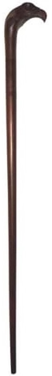 Handgemaakte Houten Wandelstok met Adelaar Knop - Decoratief en Stevig