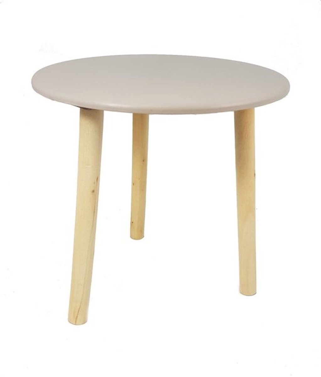 Shopcentral - Decoratieve Houten Tafel - Bijzettafel - Taupe - Modern - Multifunctioneel - Geschikt voor decoratie, servies en meer