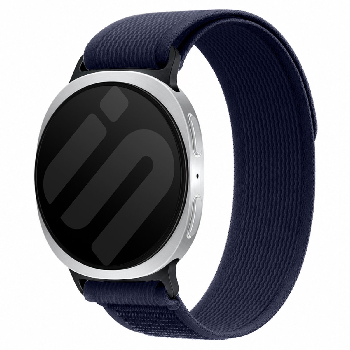 Strap-it Trail Nylon bandje geschikt voor Samsung Galaxy Watch 9 (40/44mm) / Watch 8 (40/44mm) / 8 Classic (46mm) - Donkerblauw