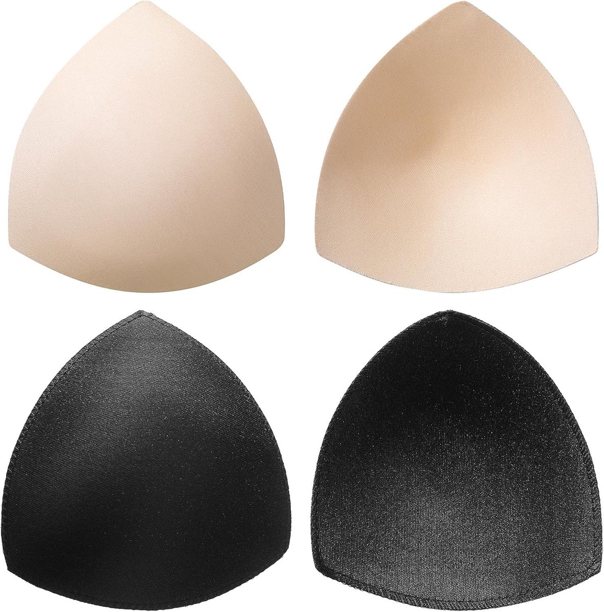 2 Paar Verwijderbare Bh Pads - Comfortabele en Ademend Bh Padding Inlegstukken in Driehoekvorm
