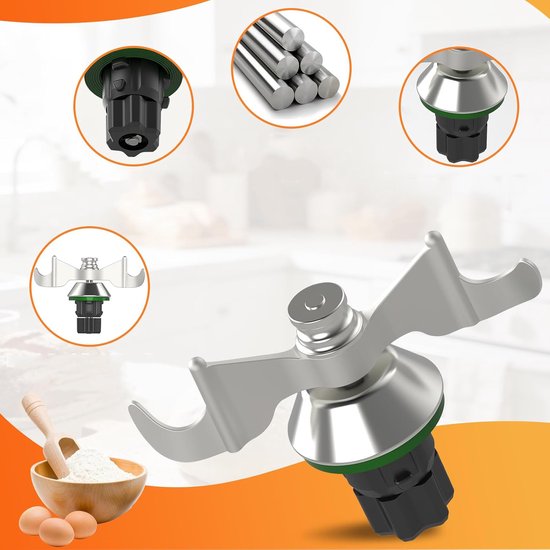 Dubbele Mengkop Voor Thermomix TM5/TM6/TM7 - Roestvrij Staal Anti-Klit Ontwerp Lage Motorbelasting Snel Schoon Te Spoelen Gereedschaploze Vervanging - Zilver — afbeelding 3