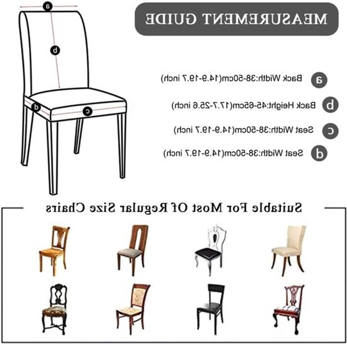 Stoelhoezen Eetkamer - Stoelbekleding Afneembaar - Meubels Beschermen - Tweerichtings Stretch - Set van 6 - Geel