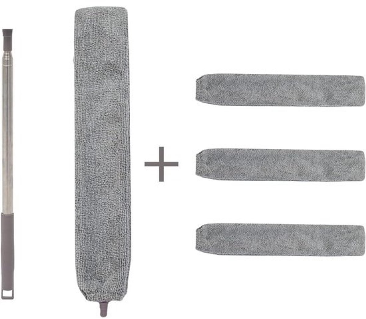Verstelbare microvezel stofborstel met verlengstuk 30-250 cm voor bed, hoge plafonds en krappe ruimtes