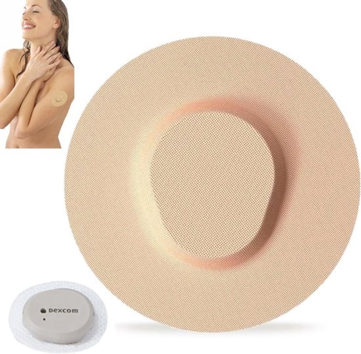 Sensor Pleisters - CGM Covers - Waterdicht Sporten - Hypoallergeen Ademend - 20 Stuks - Beige