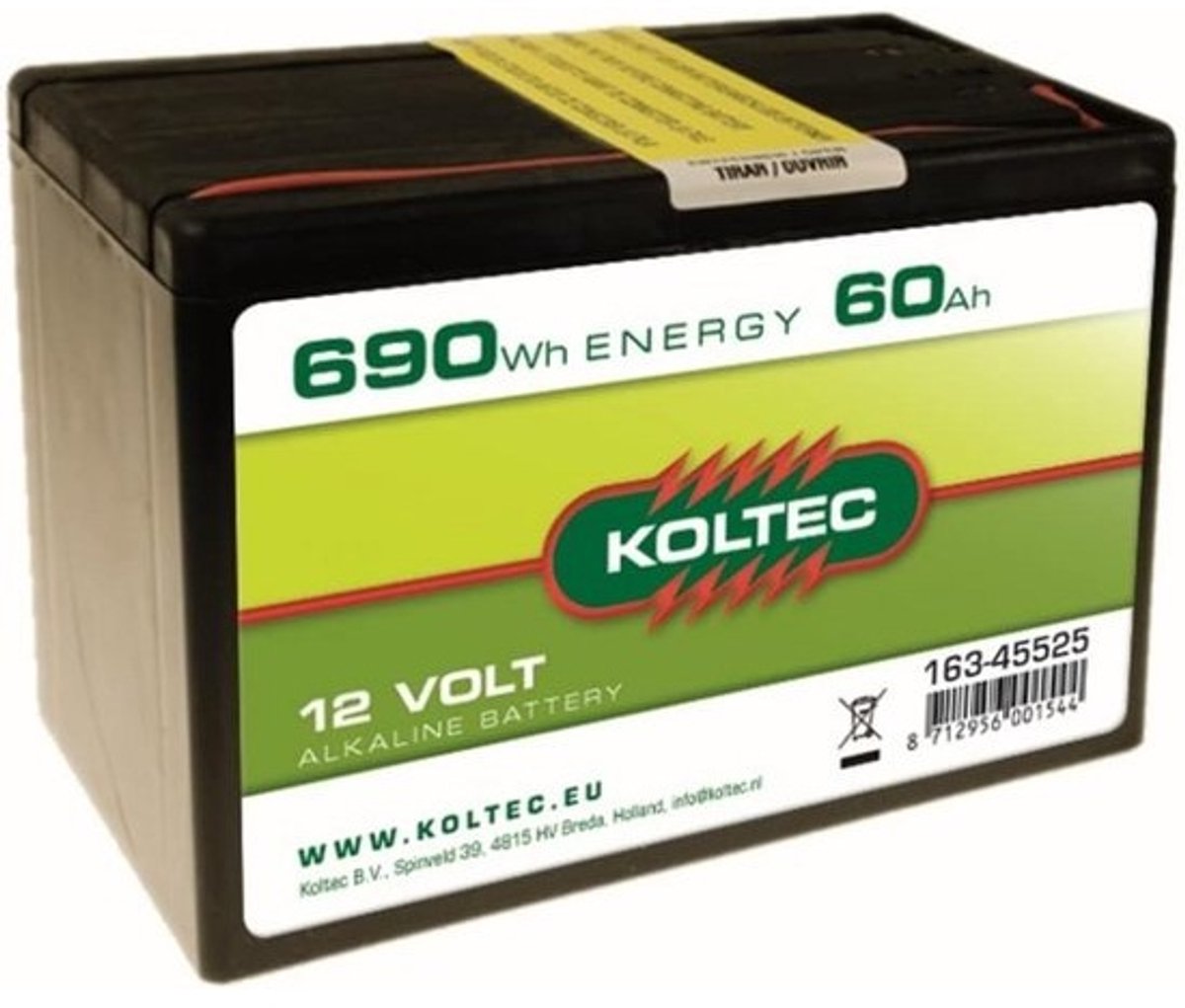 Krachtige Batterij - Energiebron - Schrikdraad Apparaten - Lage Temperatuur Prestaties - 60 Ah 12 Volt