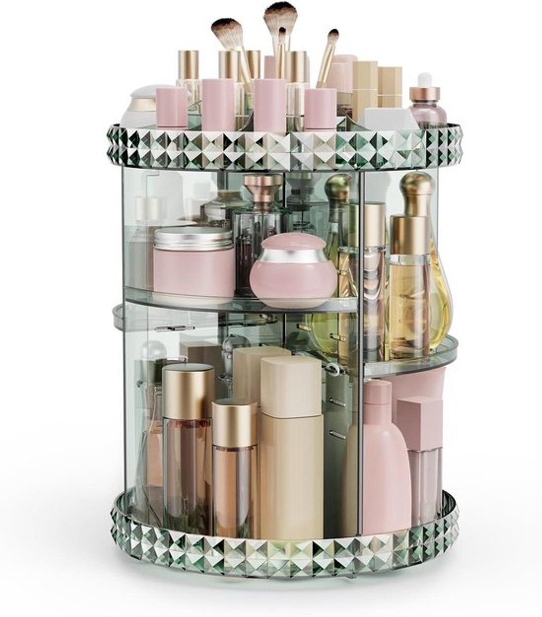 Roterende make-up organizer - 360° draaibaar voor huidverzorging en cosmetica