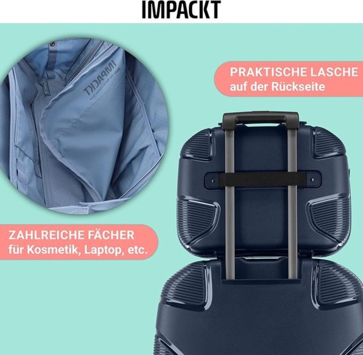 Duurzame cosmeticakoffer en handbagage van gerecycled materiaal - 40 cm, 1,5 kg, 22 liter