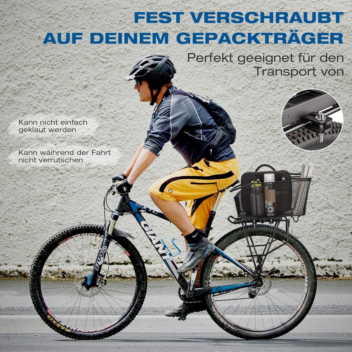 Fietsmand Achter - Bagagedragermand Afneembaar - Boodschappen Vervoeren - Exclusieve Snelsluiting - 40 x 30 x 21 cm - Zwart