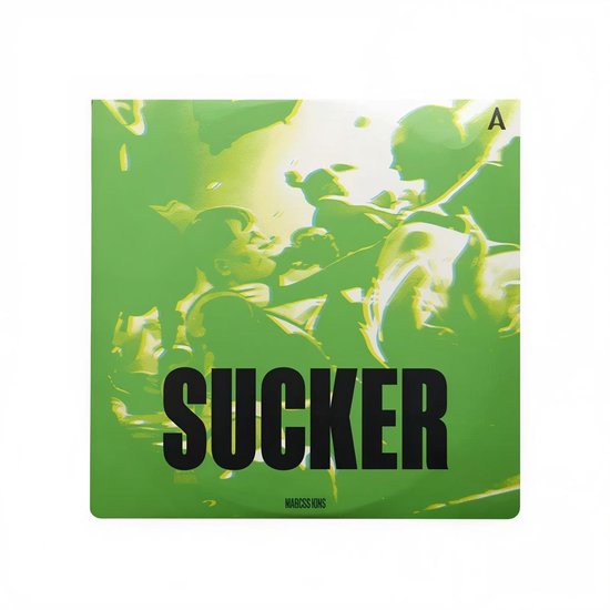Groene vinyl single met de tekst 'SUCKER' in grote zwarte letters.