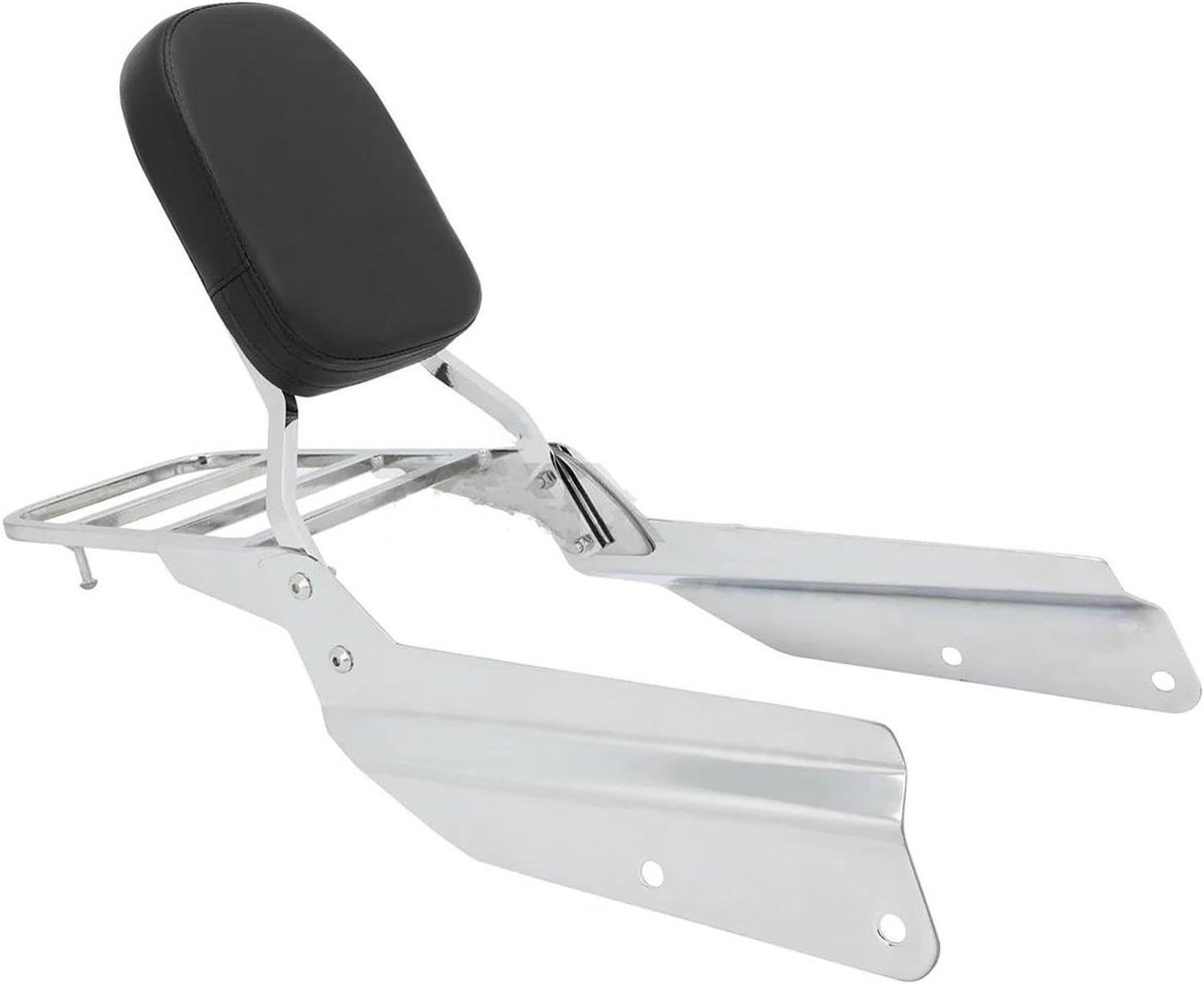 Motorfiets Rugleuning - Bagagerek Sissybar - Comfortabel Rijden - Afneembaar Kussen - Voor VTX1300 - Zwart