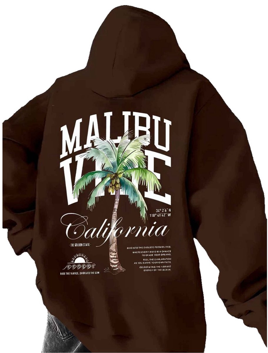 Currero Hoodie Heren Warme Hoodie Met Capuchon Comfortabele Sweater Casual Trui Pullover Herentrui Bruin