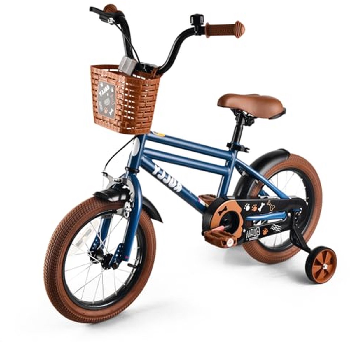Jongensfiets Kinderfiets - Loopfiets met steunwielen - Leren Fietsen - Terugtraprem en handrem - 12 tot 16 inch