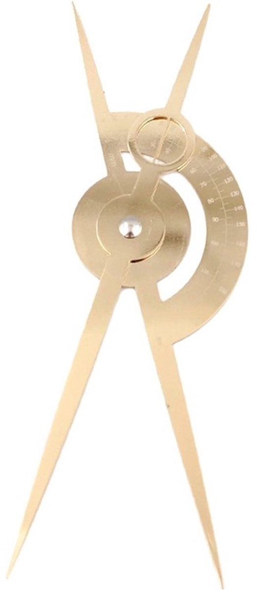 Wenkbrauw Liniaal - Meetinstrument - Wenkbrauw Vormgeven - Verstelbare Gulden Snede - 16x3cm - Goud
