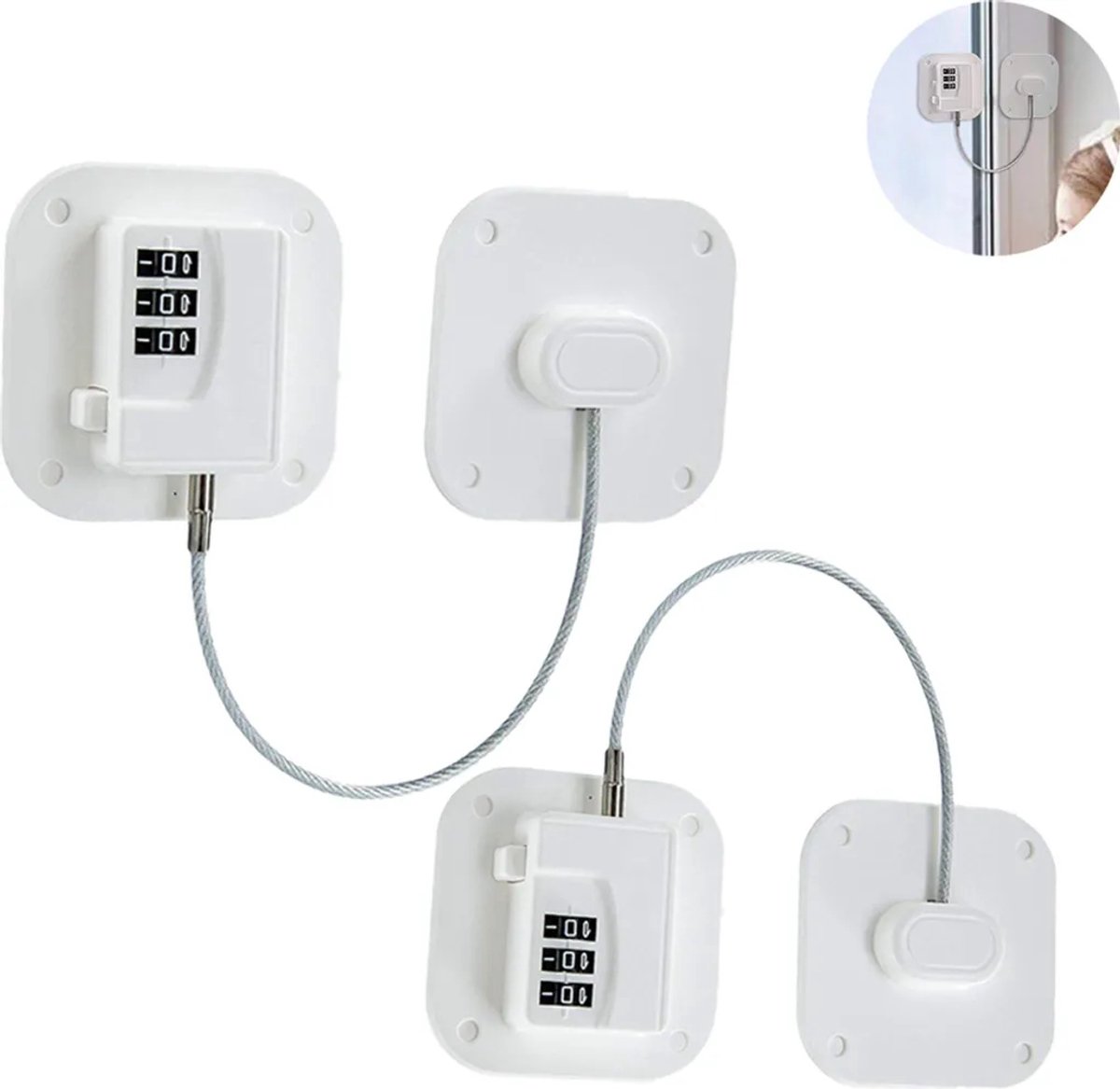 Sleutelloos koelkastslot, kindveilig koelkastslot Geschikt voor digitale combinatie, sterk zelfklevend combinatieslot Geschikt voor koelkasten, kasten en lades.