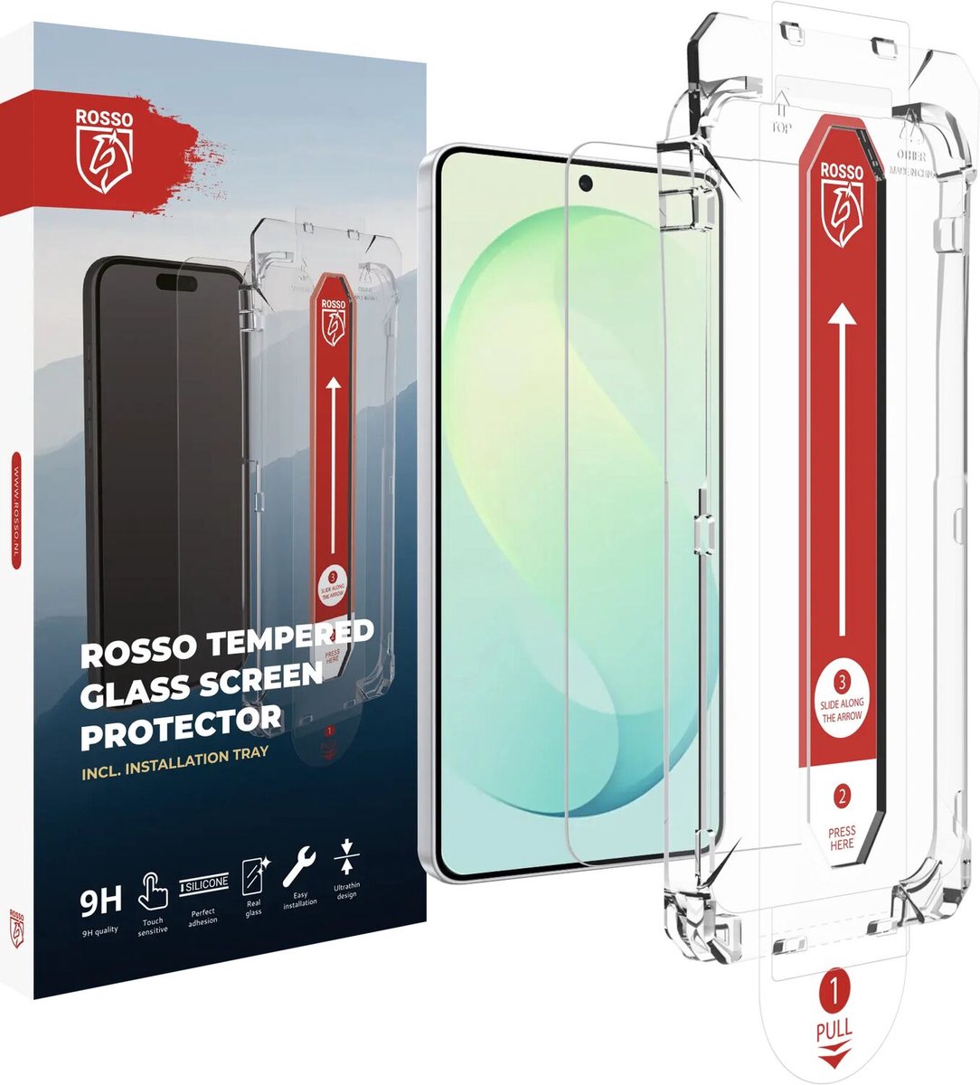 Rosso Screenprotector Geschikt voor Samsung Galaxy S26 FE | 9H Tempered Glass | Beschermglas | Case Friendly | Met Installatietray | Geen luchtbellen & stof | Eenvoudige montage