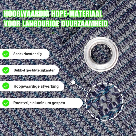 ZRNS® Tenttapijt 300 x 500 cm - Inclusief Draagtas en Haringen - HDPE van zrns — afbeelding 3