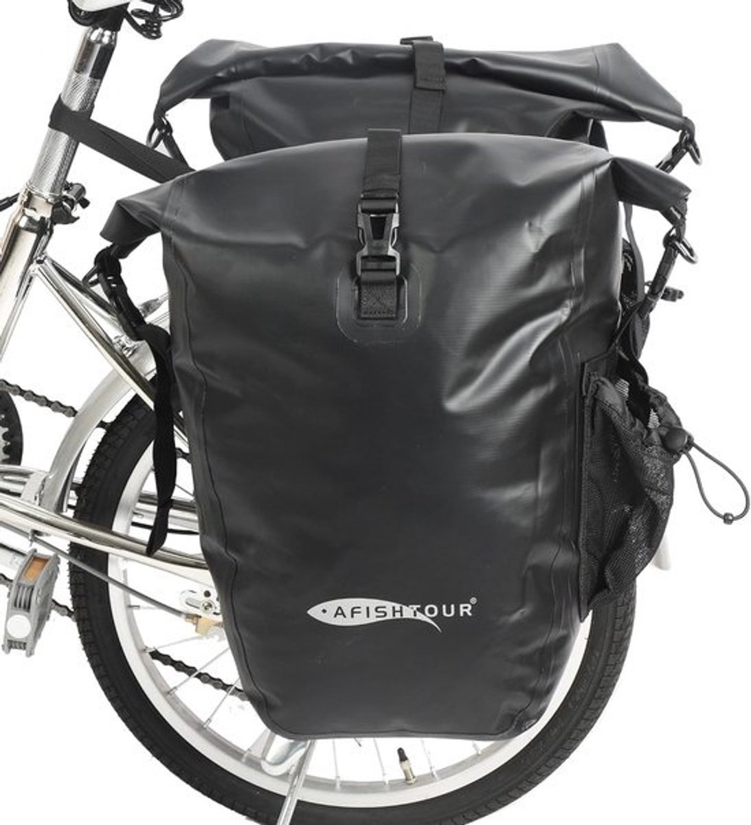 Waterdichte Fietsbagage Tassen (2 stuks) - 50L Fietstassen Achtertas voor Fietskar, Boodschappen & Laptop