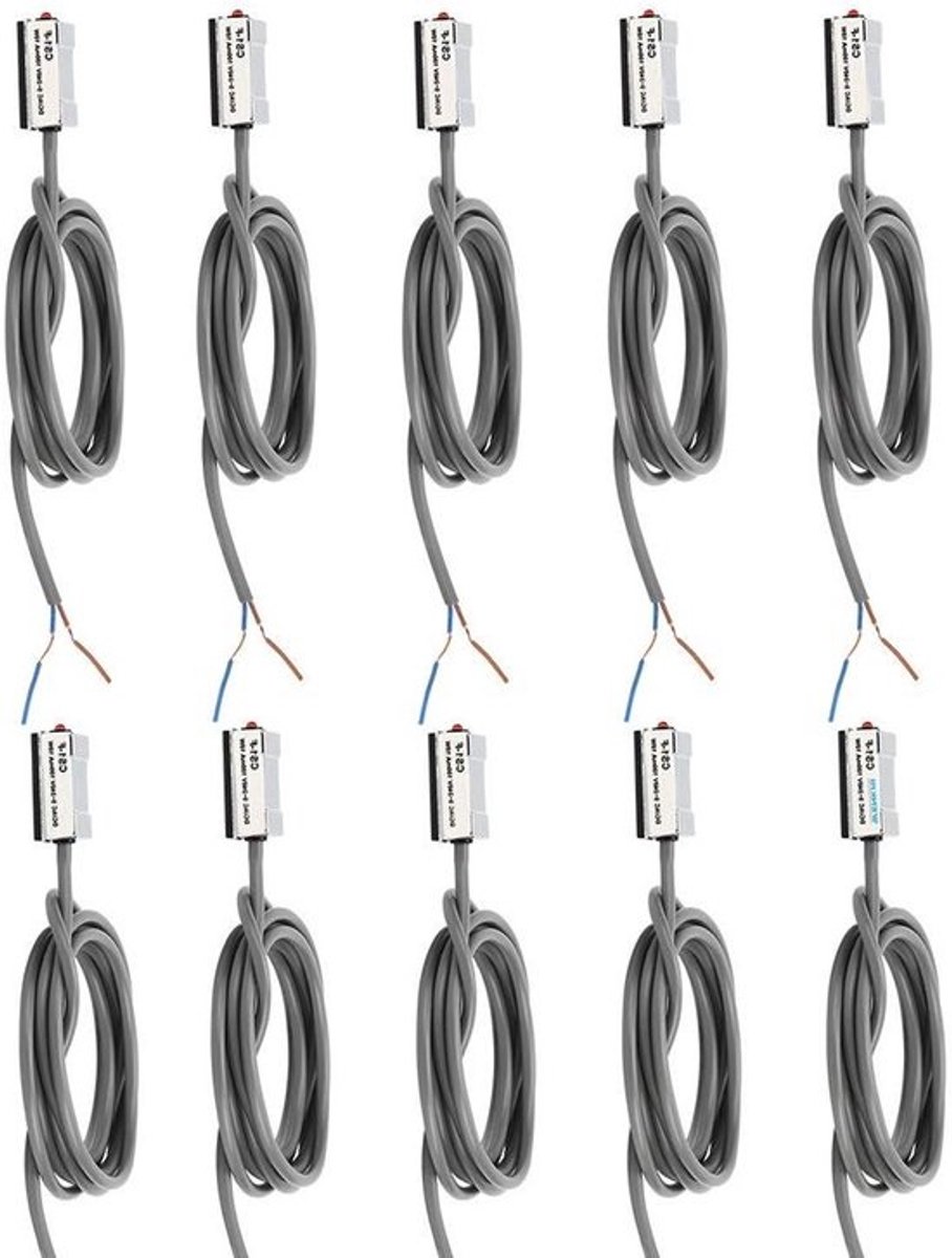 Magnetische Schakelaar - Reed Schakelaar - Industriële Automatisering - Hoge Bewegingssnelheid - 10 stuks - Zwart