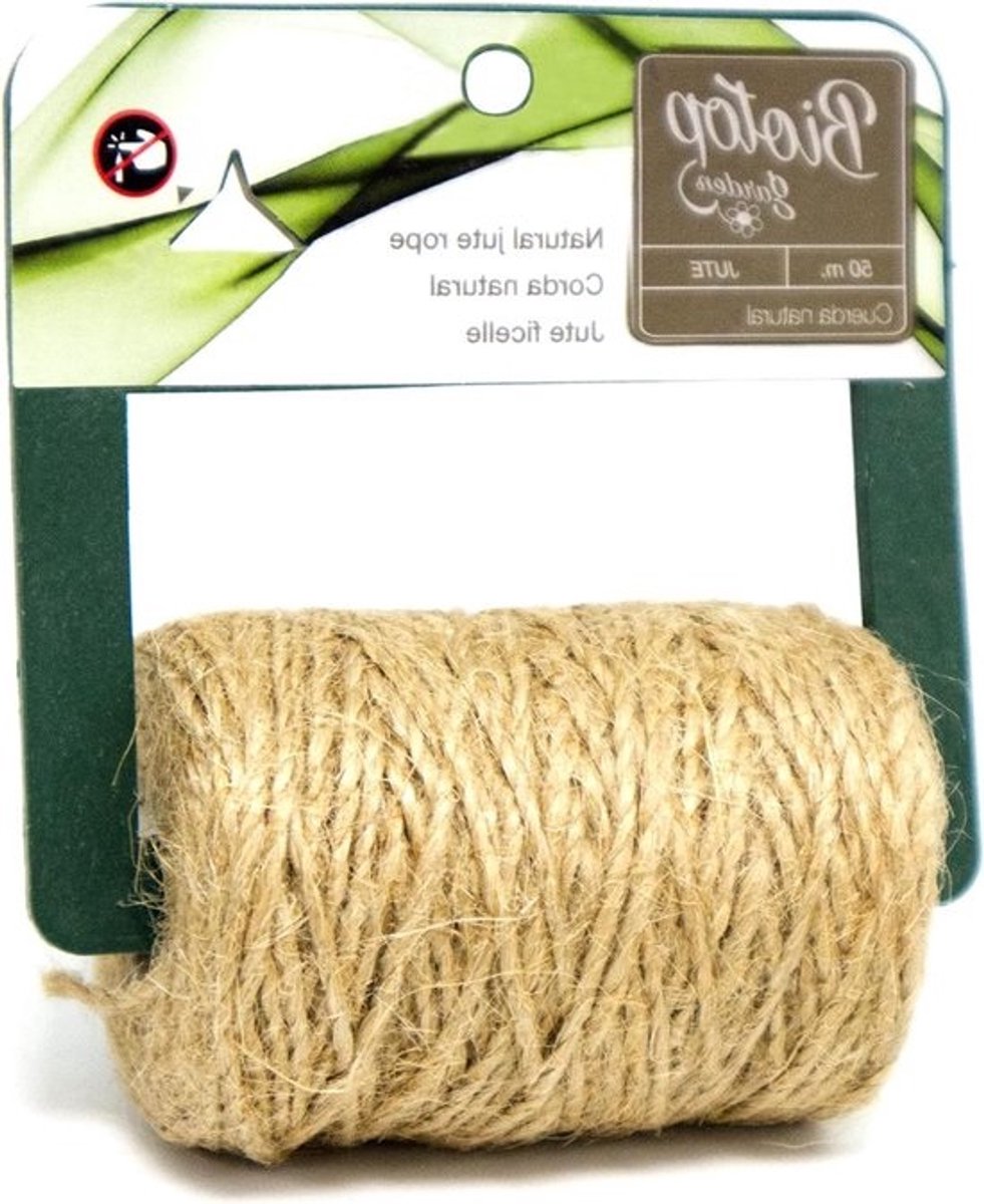 Jute Touw - Natuurlijk Koord - Planten Binden - Milieuvriendelijk Materiaal - 50 meter - Natuurlijk