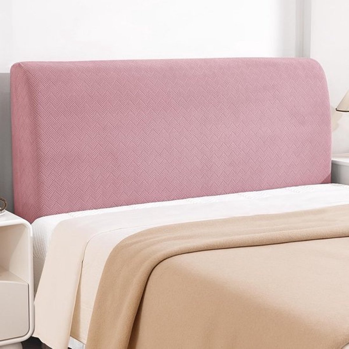 Rekbare Hoes Voor Hoofdbord - 150CM - Stofdicht Beschermhoes Voor Slaapkamer - Roze Kleur