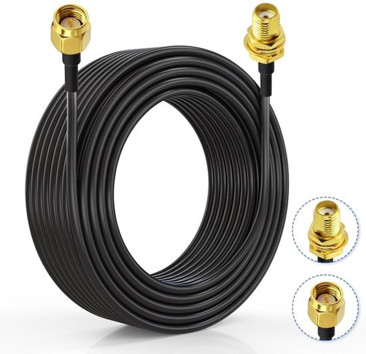 10 m SMA Verlengkabel Antennekabel Coaxkabel voor 4G LTE 5G Modem Router WLAN-Antenne Ham Radio GPS WiFi SDR Apparatuur